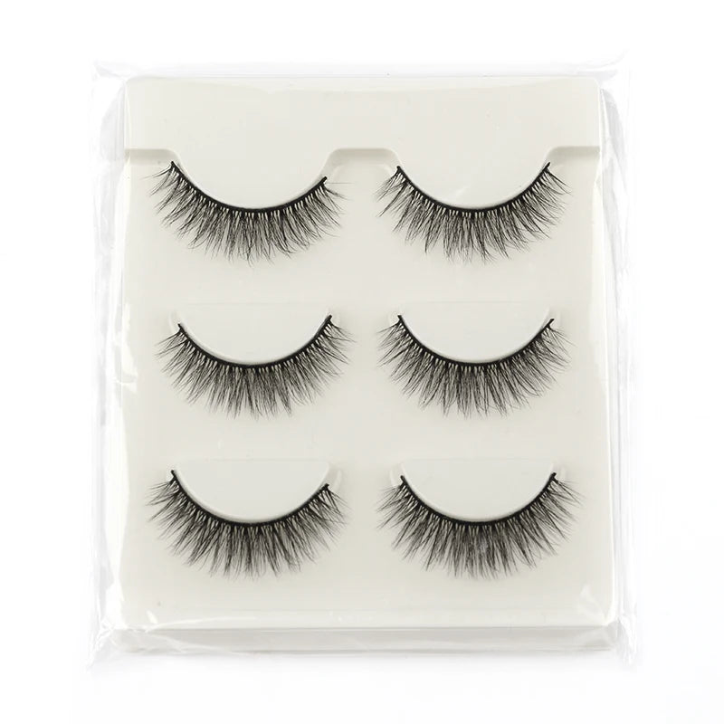 3/5/10 Pairs Half Lashes Natural False Eyelashes Fake Lashes Wispy Long Make Up Faux 3d Mink Eyelash Extensions Mink Eyelashes