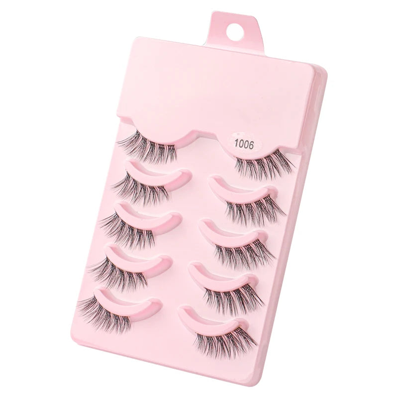 3/5/10 Pairs Half Lashes Natural False Eyelashes Fake Lashes Wispy Long Make Up Faux 3d Mink Eyelash Extensions Mink Eyelashes