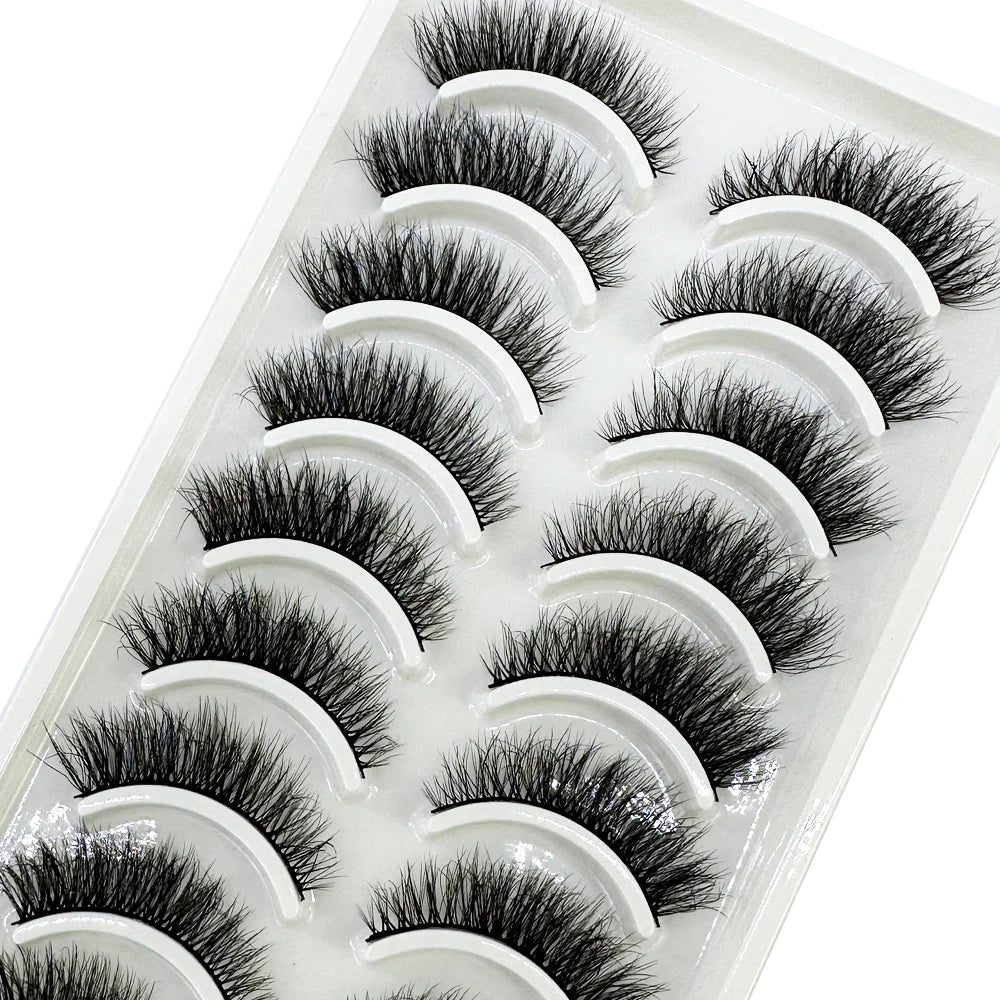 NEW 10pairs makeup eyelashes soft fluffy lashes false eyelashes dramatic 3d mink lashes lash extension make up cilio faux cils