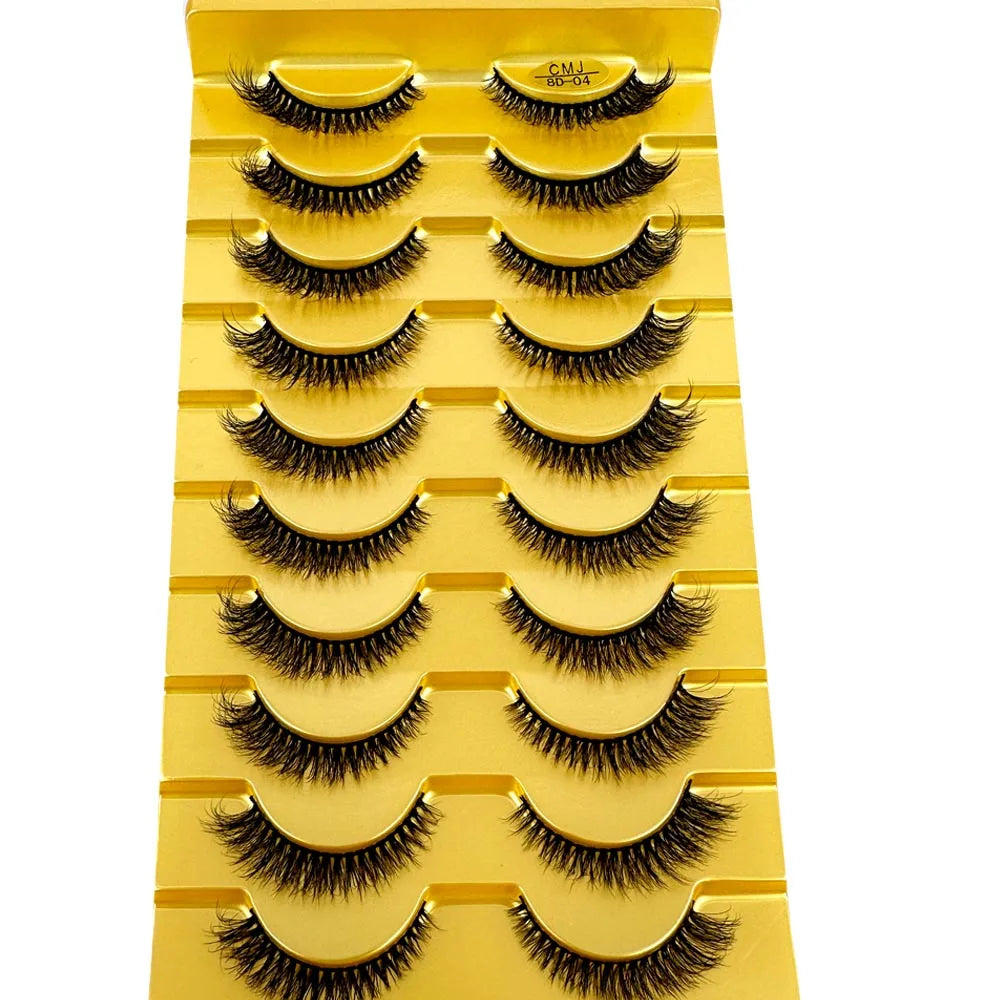 NEW 10pairs makeup eyelashes soft fluffy lashes false eyelashes dramatic 3d mink lashes lash extension make up cilio faux cils