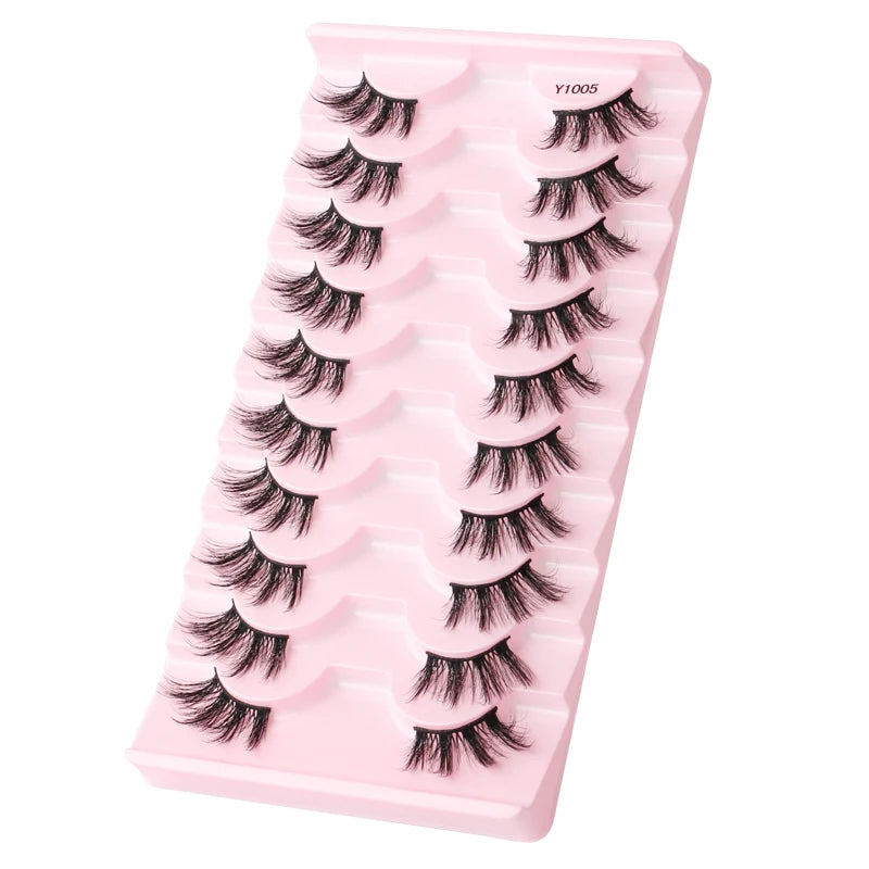 3/5/10 Pairs Half Lashes Natural False Eyelashes Fake Lashes Wispy Long Make Up Faux 3d Mink Eyelash Extensions Mink Eyelashes