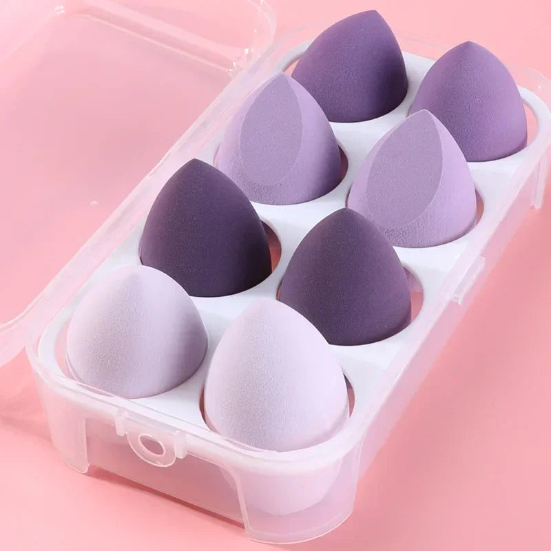 3pcs Makeup Blender Cosmetic Puff Makeup Sponge with Storage Box Foundation Powder Sponge Beauty Tool Women Make Up Accessories