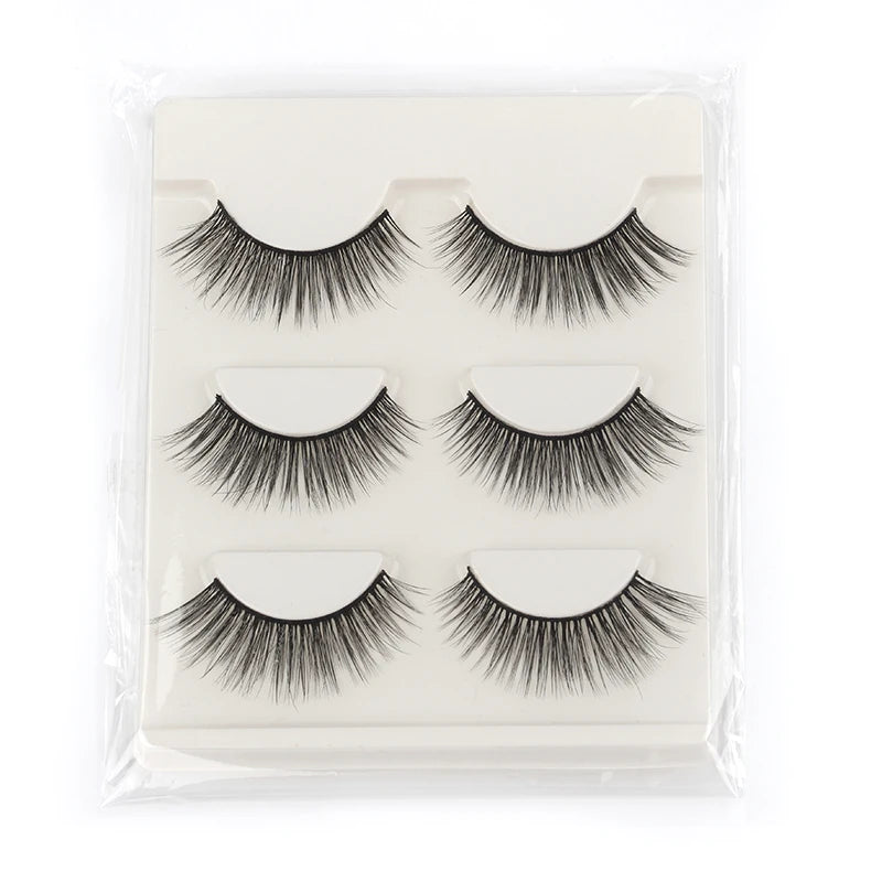 3/5/10 Pairs Half Lashes Natural False Eyelashes Fake Lashes Wispy Long Make Up Faux 3d Mink Eyelash Extensions Mink Eyelashes