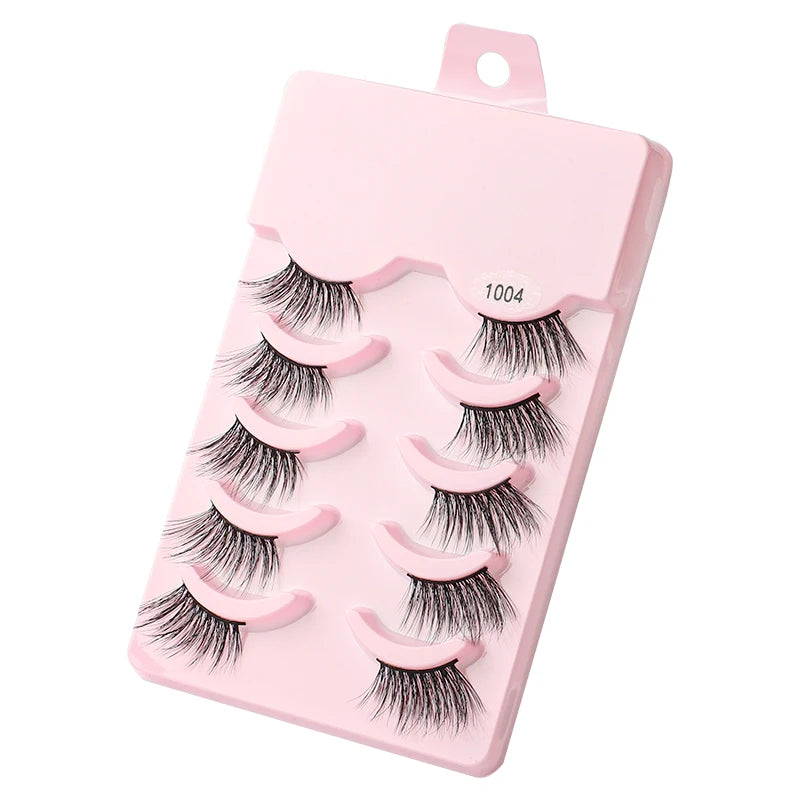 3/5/10 Pairs Half Lashes Natural False Eyelashes Fake Lashes Wispy Long Make Up Faux 3d Mink Eyelash Extensions Mink Eyelashes