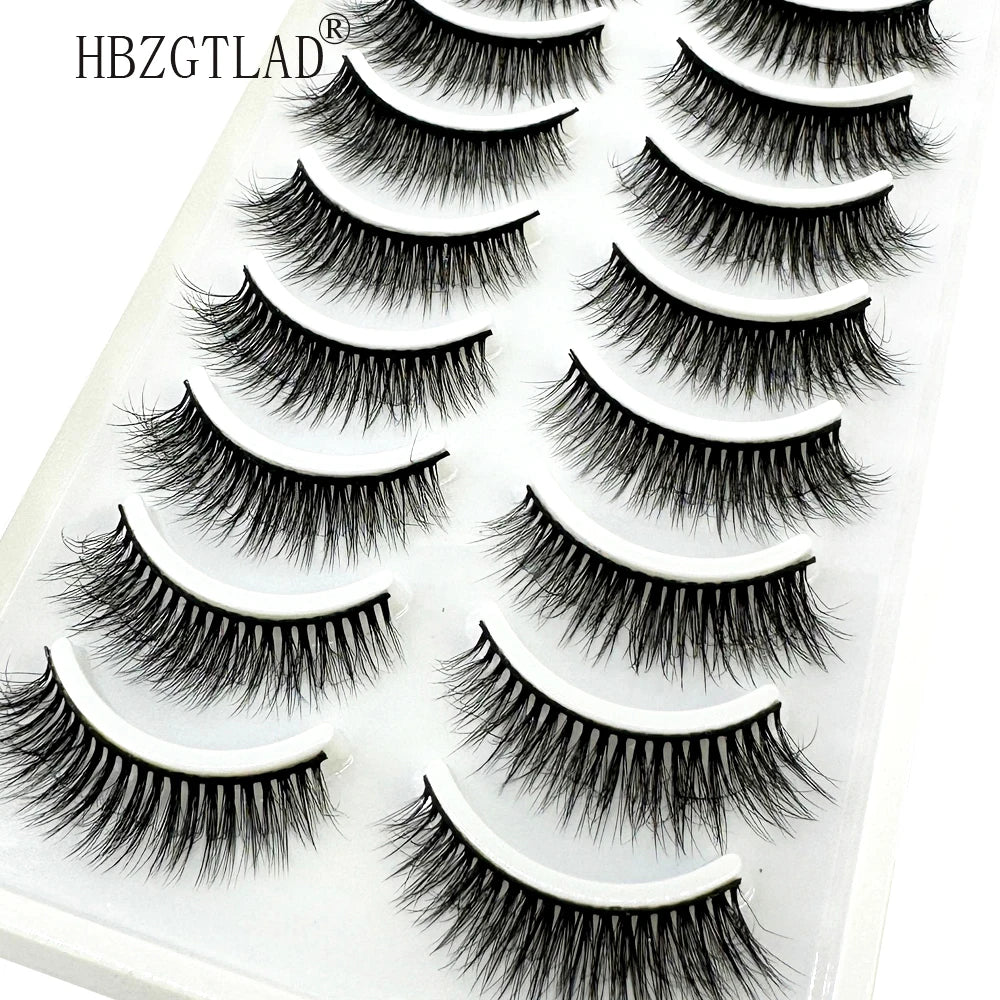 NEW 10pairs makeup eyelashes soft fluffy lashes false eyelashes dramatic 3d mink lashes lash extension make up cilio faux cils