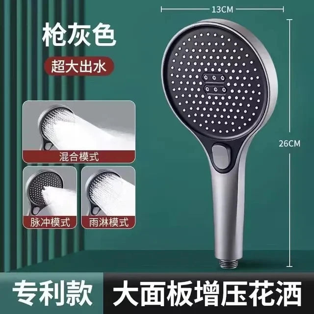 13CM Big Shower Head 3 Modes Adjustable High Quality High Pressure Water Saving Flow Shower Faucet Nozzle Bathroom Accessories