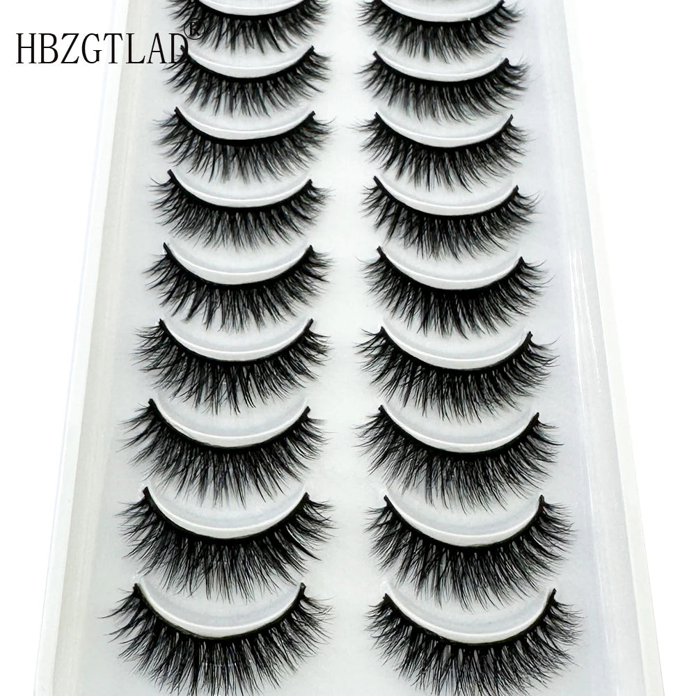 NEW 10pairs makeup eyelashes soft fluffy lashes false eyelashes dramatic 3d mink lashes lash extension make up cilio faux cils