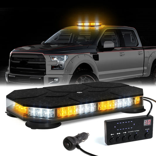 12V 24V Car Roof Top Strobe Lights Emergency Warning 42 LED Safety Magnetic Mount Truck Ambulance Snow Plow Smart Controller