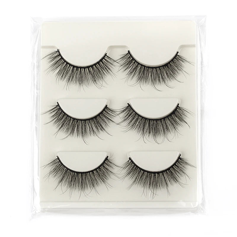 3/5/10 Pairs Half Lashes Natural False Eyelashes Fake Lashes Wispy Long Make Up Faux 3d Mink Eyelash Extensions Mink Eyelashes