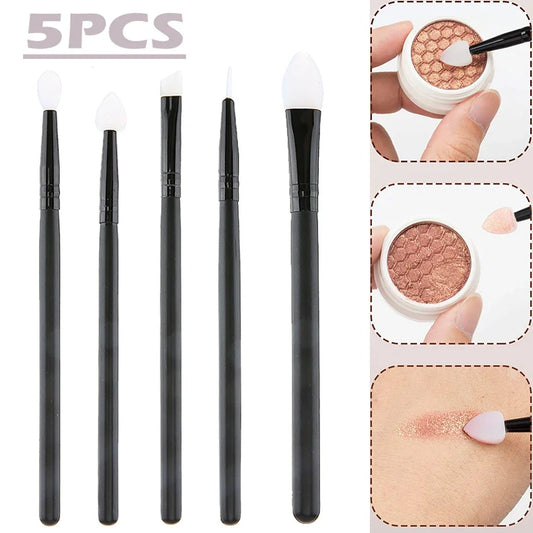 Silicone Eyebrow Brush Set Makeup Eyebrow Eyeliner Applicator Brushes Beauty Cosmetic Brush 5Pcs Make Up Applicator Tools