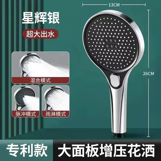 13CM Big Shower Head 3 Modes Adjustable High Quality High Pressure Water Saving Flow Shower Faucet Nozzle Bathroom Accessories