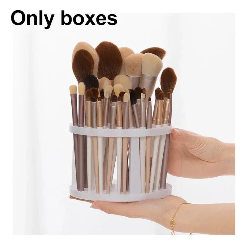 New for Make-up Brush Storage Box Lattices Cosmetic Table Organizer Pen Storage Holder Multifunction Large-Capacity Make Up Tool