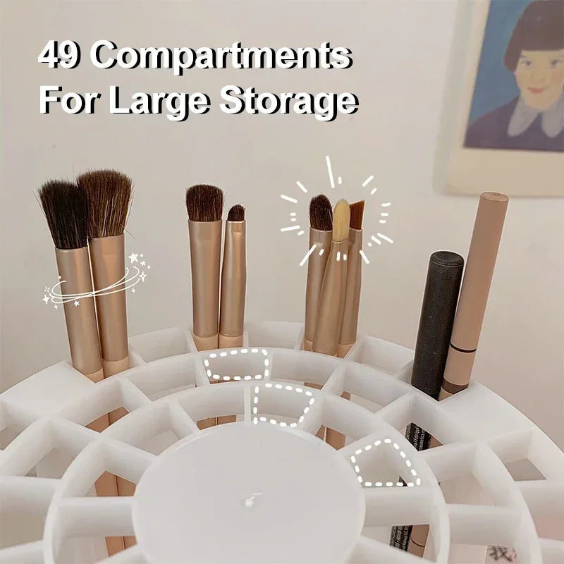 New for Make-up Brush Storage Box Lattices Cosmetic Table Organizer Pen Storage Holder Multifunction Large-Capacity Make Up Tool