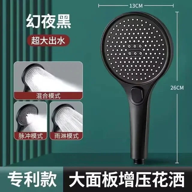 13CM Big Shower Head 3 Modes Adjustable High Quality High Pressure Water Saving Flow Shower Faucet Nozzle Bathroom Accessories