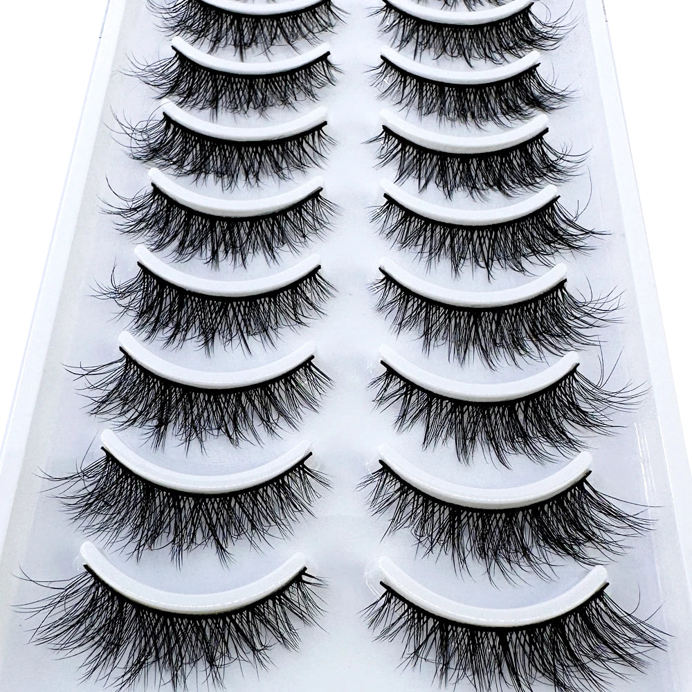 NEW 10pairs makeup eyelashes soft fluffy lashes false eyelashes dramatic 3d mink lashes lash extension make up cilio faux cils