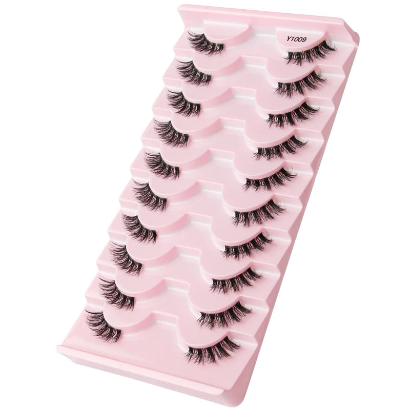 3/5/10 Pairs Half Lashes Natural False Eyelashes Fake Lashes Wispy Long Make Up Faux 3d Mink Eyelash Extensions Mink Eyelashes