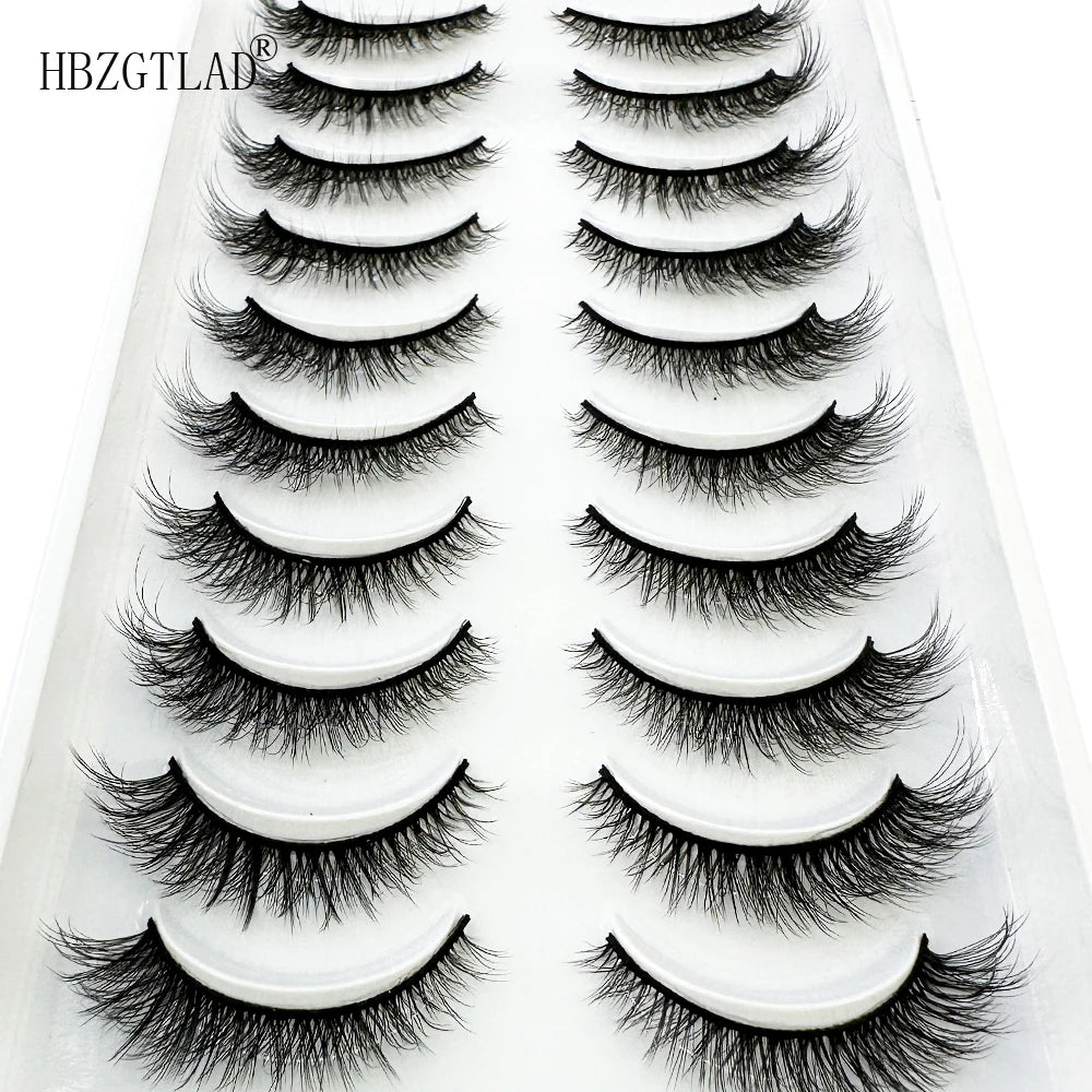 NEW 10pairs makeup eyelashes soft fluffy lashes false eyelashes dramatic 3d mink lashes lash extension make up cilio faux cils