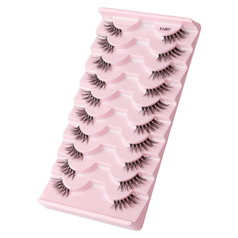 3/5/10 Pairs Half Lashes Natural False Eyelashes Fake Lashes Wispy Long Make Up Faux 3d Mink Eyelash Extensions Mink Eyelashes