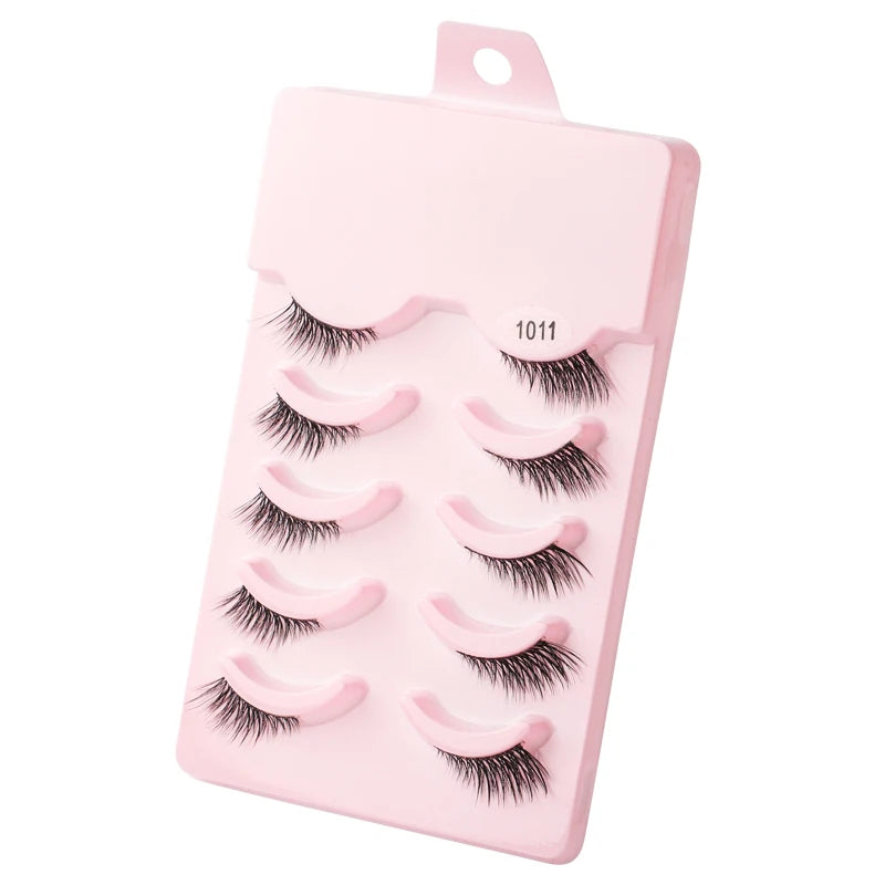 3/5/10 Pairs Half Lashes Natural False Eyelashes Fake Lashes Wispy Long Make Up Faux 3d Mink Eyelash Extensions Mink Eyelashes