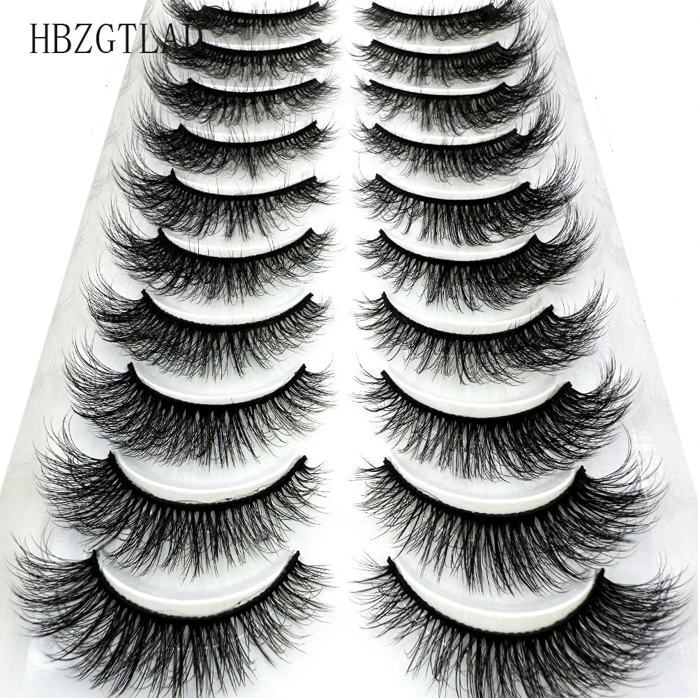 NEW 10pairs makeup eyelashes soft fluffy lashes false eyelashes dramatic 3d mink lashes lash extension make up cilio faux cils