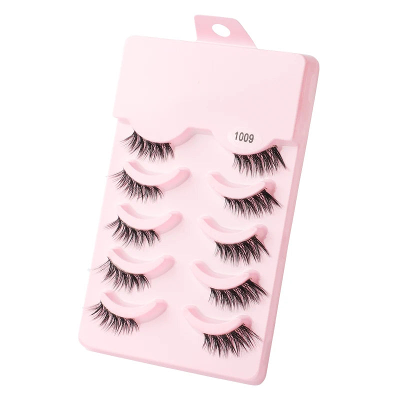 3/5/10 Pairs Half Lashes Natural False Eyelashes Fake Lashes Wispy Long Make Up Faux 3d Mink Eyelash Extensions Mink Eyelashes