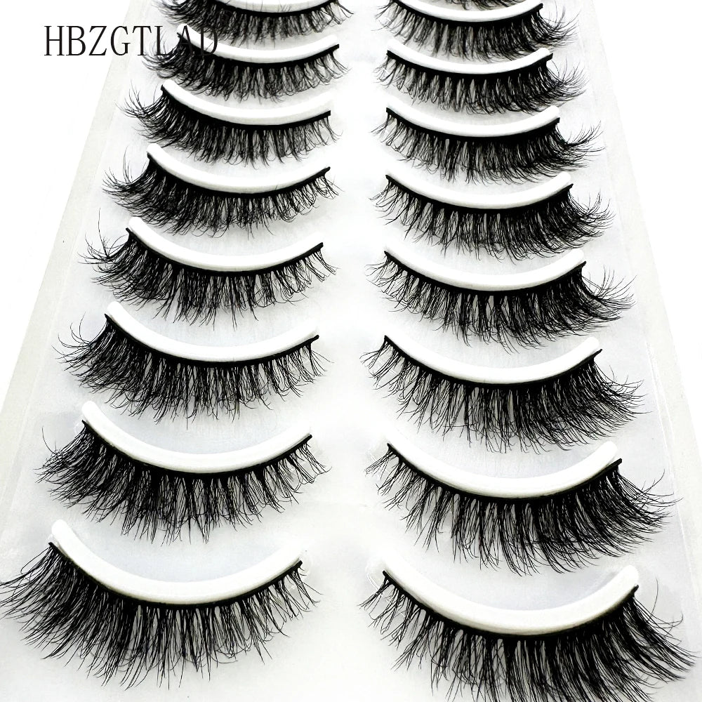 NEW 10pairs makeup eyelashes soft fluffy lashes false eyelashes dramatic 3d mink lashes lash extension make up cilio faux cils