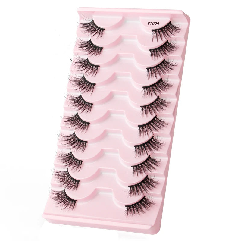 3/5/10 Pairs Half Lashes Natural False Eyelashes Fake Lashes Wispy Long Make Up Faux 3d Mink Eyelash Extensions Mink Eyelashes