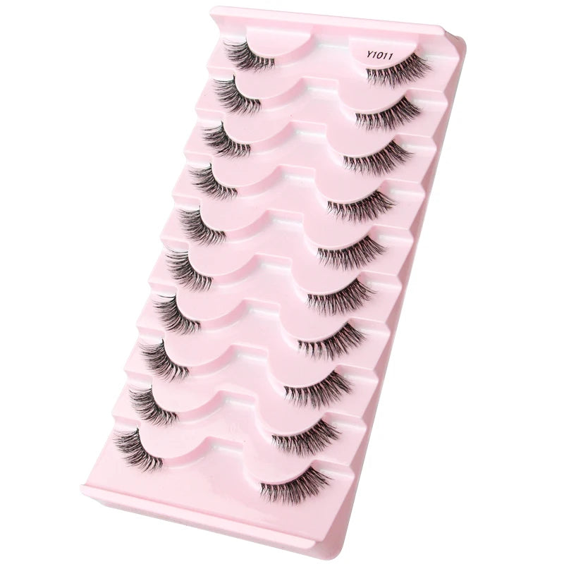 3/5/10 Pairs Half Lashes Natural False Eyelashes Fake Lashes Wispy Long Make Up Faux 3d Mink Eyelash Extensions Mink Eyelashes