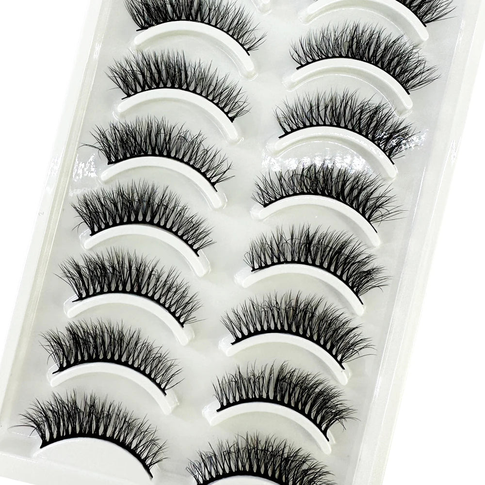 NEW 10pairs makeup eyelashes soft fluffy lashes false eyelashes dramatic 3d mink lashes lash extension make up cilio faux cils