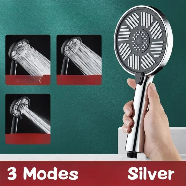 13CM Big Shower Head 3 Modes Adjustable High Quality High Pressure Water Saving Flow Shower Faucet Nozzle Bathroom Accessories